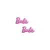 Aplique Palavra Barbie Dupla Rosa Claro e Rosa 