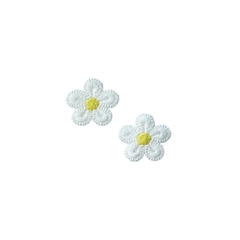 Aplique Florzinha Estilo Tricot Miolo Branco - 2 unidades na internet