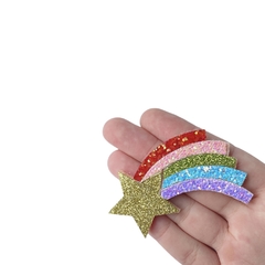 Aplique Estrela Cadente Lonita Glitter - 2 unidades - comprar online