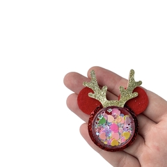 Aplique Minnie Natalina Recheio Confetes Lonita Glitter - 2 Unidades - comprar online