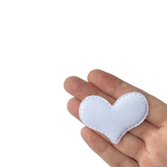 Aplique Coração Mini Paetê Branco Furtacor - 2 Unidades na internet