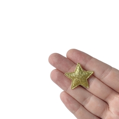 Aplique Estrela Glitter Natalina (Mista) - 3 unidades - comprar online