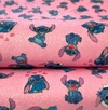 Lonita Glitter Fino Stitch Emoções Fundo Rosa