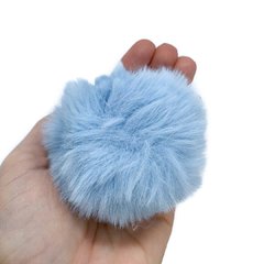 Pompom Pelinho Liso GG Azul Bebê (8cm)
