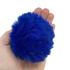 Pompom Pelinho Liso GG Azul Royal (8cm)