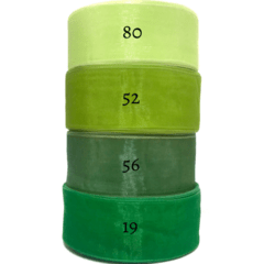 Fita Organza/Voal Sanding Verde 19 (38mm) - 5 Metros - comprar online