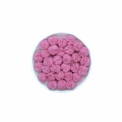 Pompom Malha Telinha Rosa (1.5cm) 