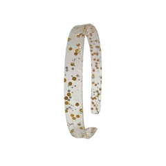 Tiara Transparente Acrílico Confete Dourado - 2 unidades - comprar online