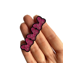 Aplique Para Bico de Pato Lacinho Minnie Glitter Rosa - 2 unidades - comprar online