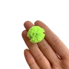 Pompom Malha Telinha Verde Neon (2.5cm) - 5 unidades - comprar online