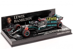 Miniatura Mercedes-Benz AMG W11 #44 F1 - 91ª Vitória - L. Hamilton - GP Eifel 2020 - 1/43 Minichamps