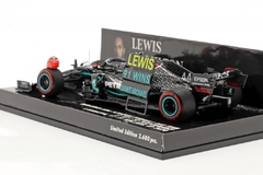 Miniatura Mercedes-Benz AMG W11 #44 F1 - 91ª Vitória - L. Hamilton - GP Eifel 2020 - 1/43 Minichamps