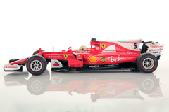 Miniatura Ferrari SF70H #5 F1 - S. Vettel GP Mônaco 2017 - 1/18 Looksmart