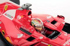 Miniatura Ferrari SF70H #5 F1 - S. Vettel GP Mônaco 2017 - 1/18 Looksmart