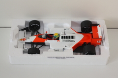 Miniatura McLaren Honda MP4/4 #12 F1 - Ayrton Senna - 1988 - 1/18 Minichamps