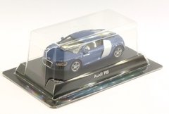 miniatura Audi R8 Azul na escala 1/64 Kyosho