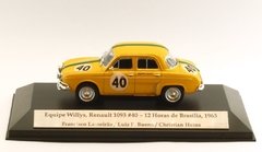 Miniatura Renault 1093 Equipe Willys #40 - 12hs Brasília 1963 - 1/43 Custom