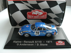 Miniatura Alpine Renault A110 1600S #28 - Rali Monte Carlo 1971 - 1/43 Atlas