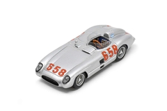 Miniatura Mercedes-Benz 300SLR #658 - J. M. Fangio - Mille Miglia 1955 - 1/43 Spark