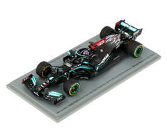 Miniatura Mercedes-Benz AMG W12 #44 F1 - 100ª Poles - L. Hamilton - GP Espanha 2021 - 1/43 Spark