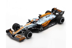 Miniatura McLaren MCL35M Gulf - D. Ricciardo - GP  Mônaco 2021 - 1/43 Spark