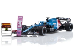 Miniatura Alpine A521 #14 F1 - F. Alonso- GP Qatar 2021 - 1/43 Spark