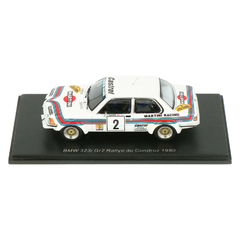 Miniatura BMW 323 E21 Gr.2 #2 Martini Racing - T. Mäkinen - Rally Du Condroz 1980 - 1/43 Spark