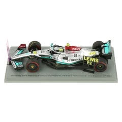 Miniatura Mercedes-Benz AMG W13 F1 #44 - L. Hamilton - GP Brasil 2022 - 1/43 Spark