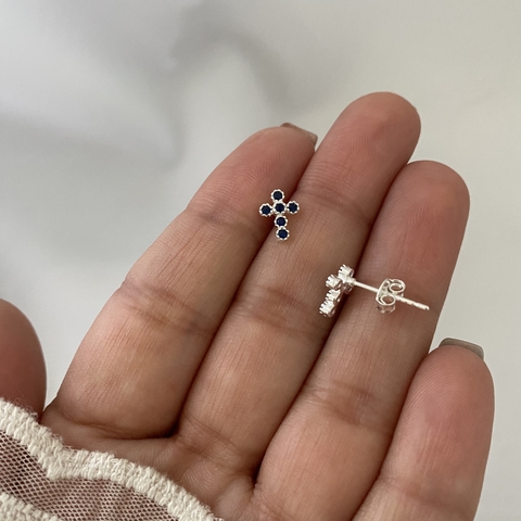 Aros Bañado en Oro Blanco PAR (cod 9001)