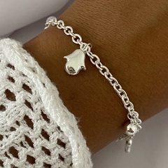 pulsera acero blanco 19cm (cod 13660)