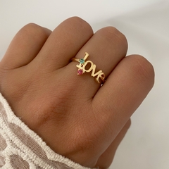 Anillo Bañado en Oro (cod 9188)