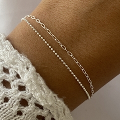 Pulsera plata 17 a 20cm (cod 15549)