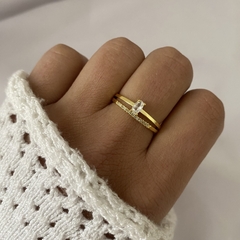 Anillo acero dorado (cod 16336)