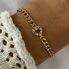 Pulsera Acero Dorado 19cm (cod 17327)