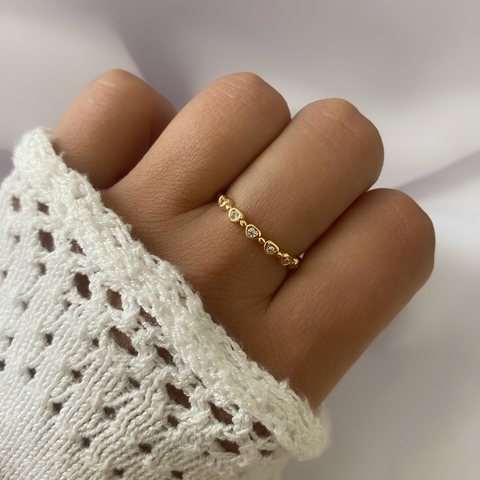 Anillo acero dorado (cod 18101)