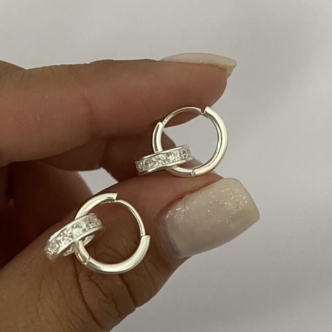 Argollas Plata 12mm par (cod 17040)