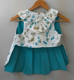 Vestido Floral Azul. Escolha seu tamanho. - comprar online