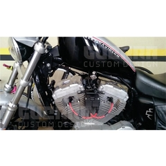 Cabos de Vela 8mm para Relocador de Bobina Carburada - Harley Davidson Sportster 883 - Guerra Custom Design