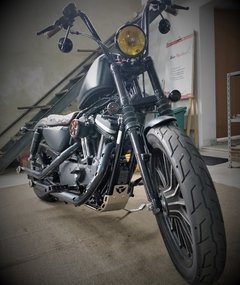 Peito De Aço Inox Escovado- Protetor Cárter - Harley Davidson Sportster 883 / 1200