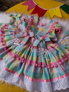 Vestido Junino Xadrez Candy - Petite Fleur