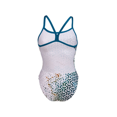 ENTERIZA ARENA PLANET WATER CHALLENGE MUJER MAXLIFE ECO BLUE COSMO WHITE MULTI (610)