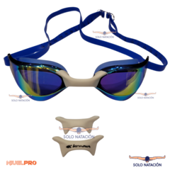 ANTIPARRAS NATACIÓN KONNA KONNEX KRIZA MIRROR COMPETICIÓN ADULTO BLANCO AZUL AMARILLO - AP123 - comprar online