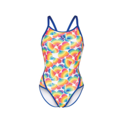 Imagen de MALLA ENTERIZA NATACIÓN ARENA PRIDE MUJER MAXLIFE ECO NEON BLUE WHITE MULTI (810)