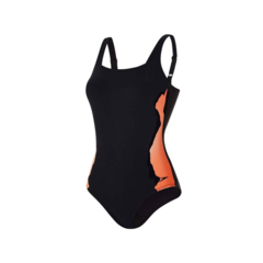 ENTERIZA SPEEDO SCULPTURE AURAGLEAM MUJER NEGRO NARANJA (557) en internet