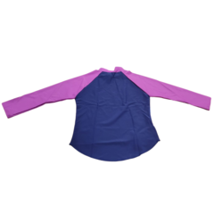 REMERA PROTECCIÓN UV SPEEDO INFANTIL PRINTED RASH TOP AZUL ROSA (718)