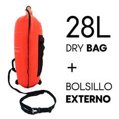 BOYA AQUON DRY BAG 28 LITROS CON RED NARANJA en internet