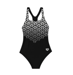 MALLA ENTERIZA NATACIÓN ARENA MUJER KIKKO MAXFIT ECO BLACK BLACK (510)