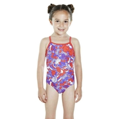 ENTERIZA SPEEDO INFANTIL FANTASY BEATS BOW SEA SQUAD NIÑA ROSA AZUL (463)