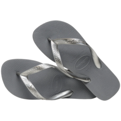 OJOTAS HAVAIANAS TOP HOMBRE UNISEX VARIAS ORIGINALES CINZA ACO (5178) - comprar online