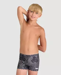 BOXER NATACIÓN ARENA KIKKO PRO JUNIOR MAXLIFE ECO BLACK BLACK MULTI (550)